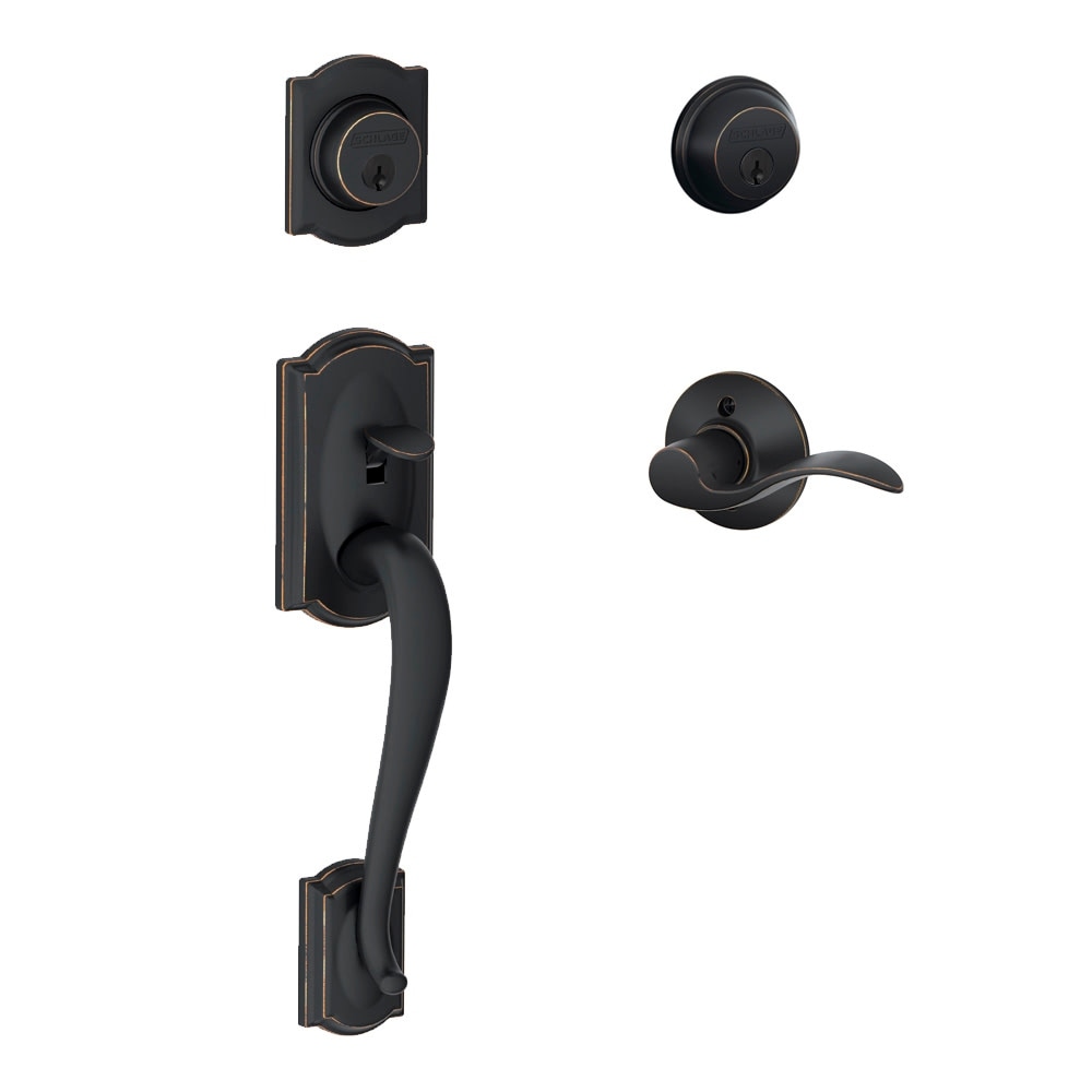 Schlage Double Cylinder Sectional Handleset with Left Handed Accent Bed  Bath  Beyond 16080729