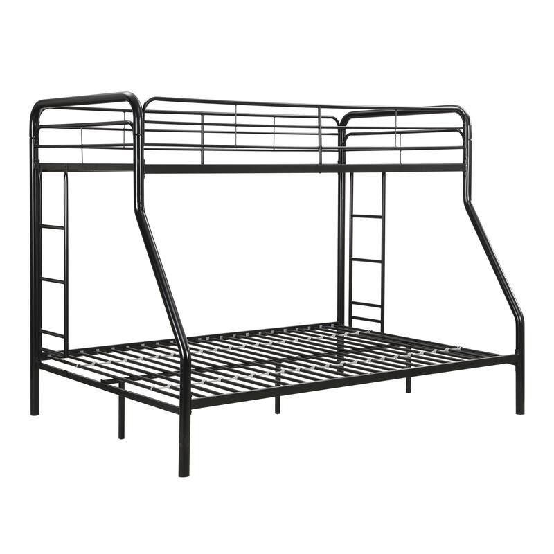 Twin Over Full Metal Bunk Bed with Under-Bed Storage & Easy Assembly