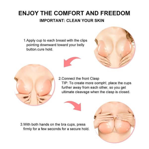 Shop Tidetell Adhesive Bra Strapless Incarnadine Size Dd Cup