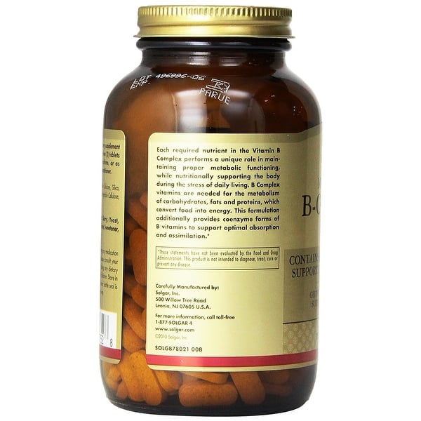 Shop Black Friday Deals On Solgar Megasorb B Complex 50 Tablets 250 Overstock 14795284