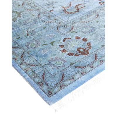 Fine Vibrance, One-of-a-Kind Hand-Knotted Area Rug - Gray, 8' 2" x 10' 3" - 8' 2" x 10' 3"