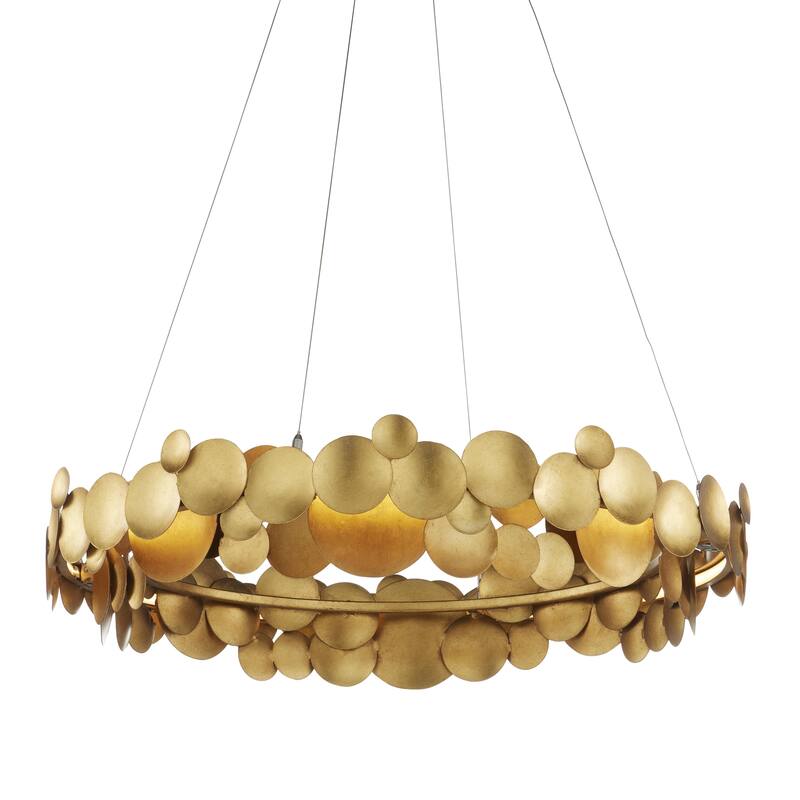 Currey & Company Lavengro Gold Chandelier - 6.5"h x 32"dia