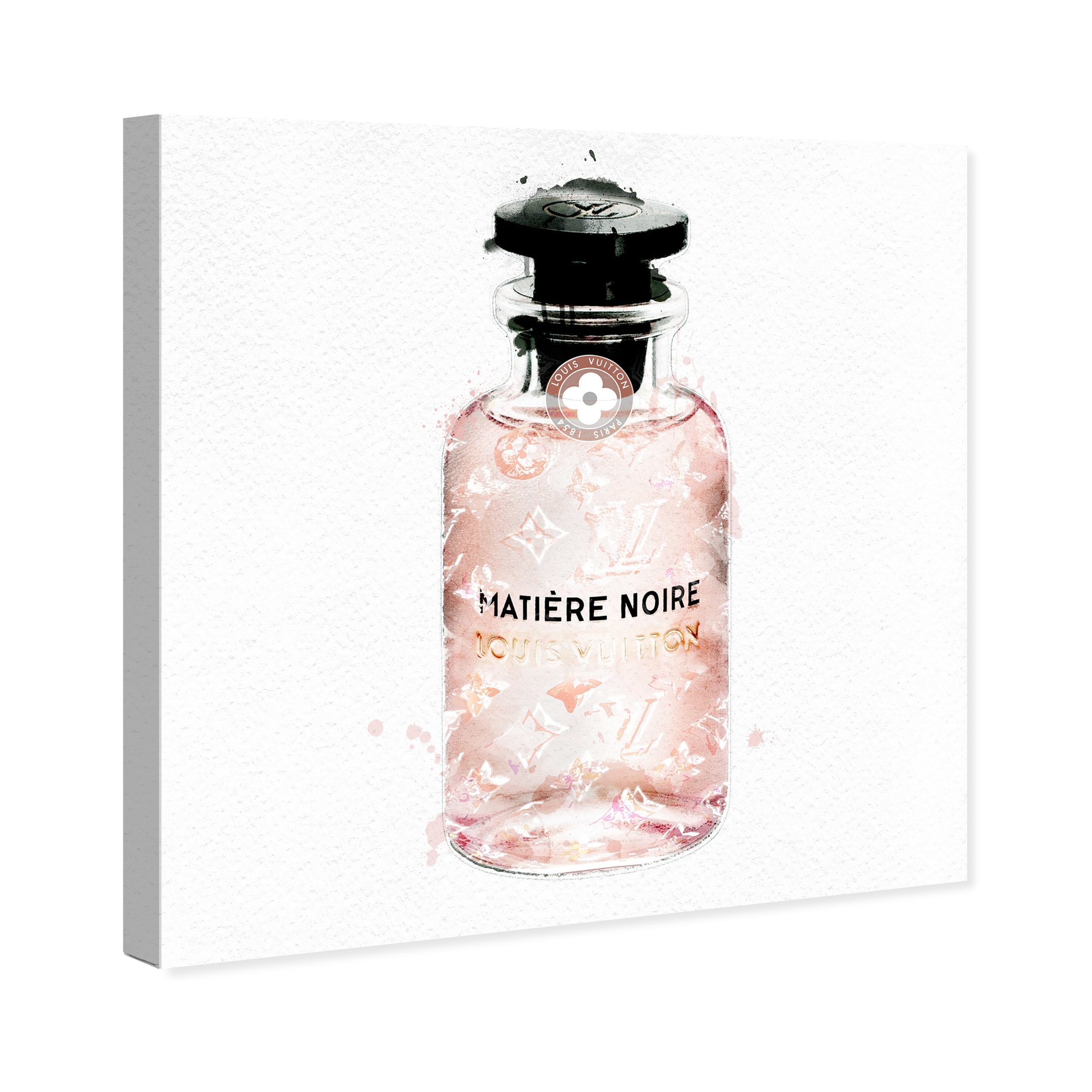 Oliver Gal 'Louie Matiere Noire Perfume' Fashion and Glam Wall Art Canvas  Print Perfumes - Pink, White - Bed Bath & Beyond - 31633060