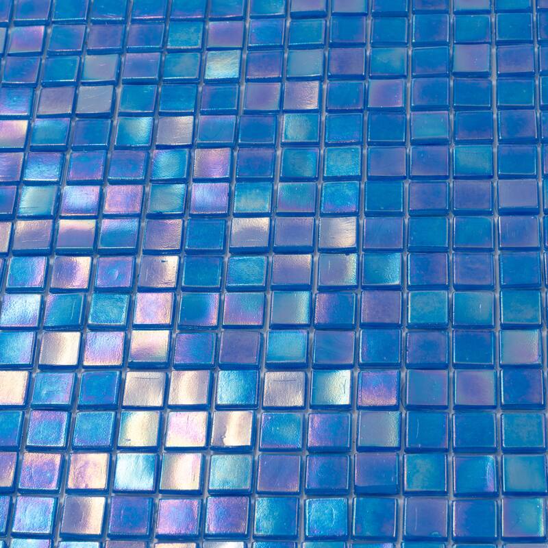 Apollo tile 12" x 12" Skosh Glossy Azure Blue Glass Tile (18.69 sq ft/case) - 20 Pack