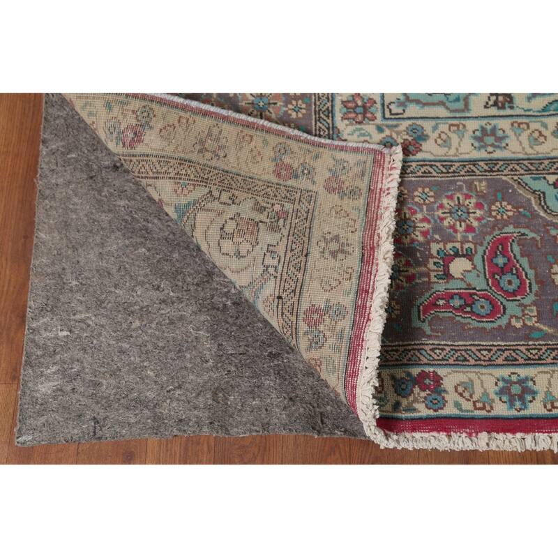Tabriz Persian Vintage Area Rug Handmade Wool Carpet - 10'1"x 12'10"
