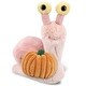 preview thumbnail 1 of 4, DolliBu Super Soft Pink Snail Stuffed Animal with Pumpkin Plush Decor - 5.5 inches