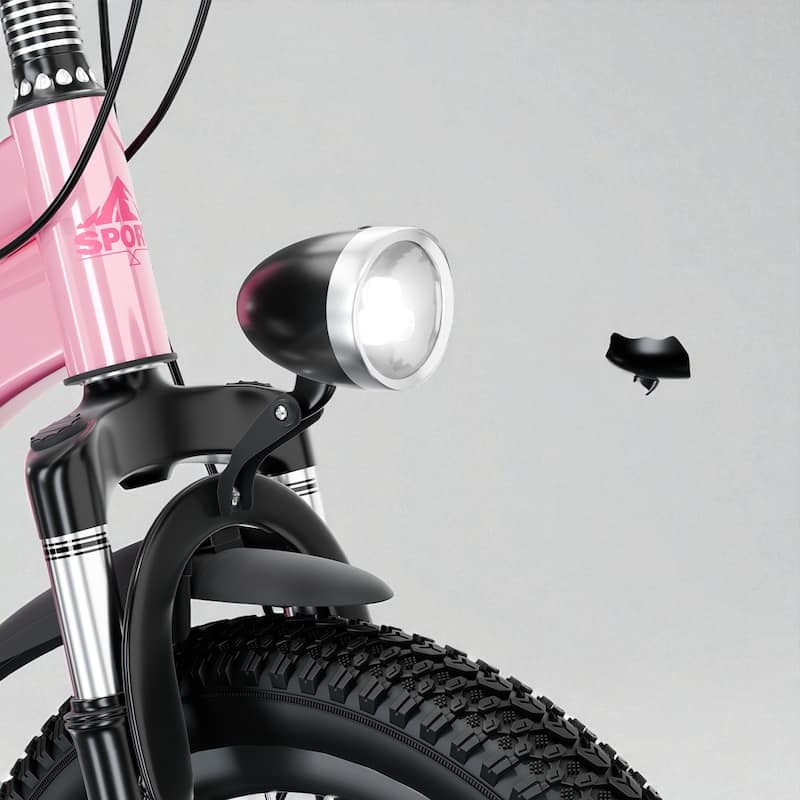 20 Inch Kids Mountain Bike for Boys & Girls Ages 7-12, 7-Speed with Dual Disc Brakes & Front Suspension Fork