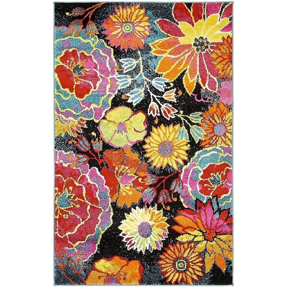 Country & Floral Noach Collection Area Rug - Overstock - 36794198