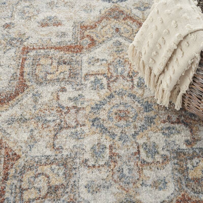 Power Loomed Low Pile Area Rug - 120' X '94' X '0.25