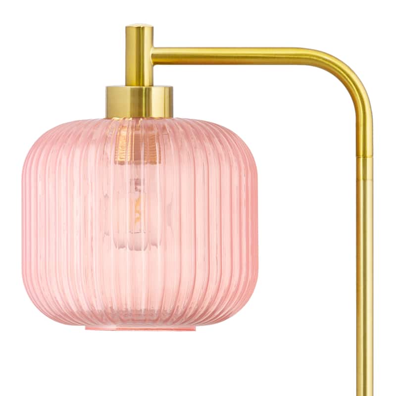 Frederick River of Goods Gold Metal and Glass Candlestick Floor Lamp