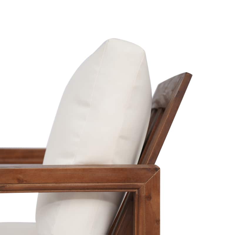 Westchester Acacia Wood Outdoor Club Chair with Cushion by Christopher Knight Home