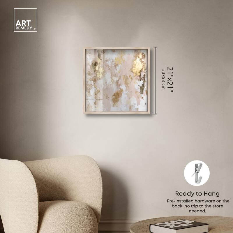 Golden Glimmer Gesture I Shadowbox by Art Remedy