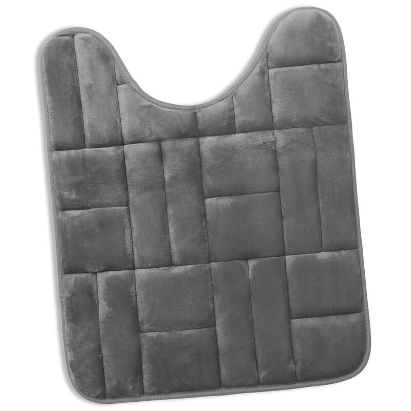 Clara Clark Ultra Soft Non Slip and Absorbent Bath Rug - Tiled Velvet Memory Foam Bath Mat