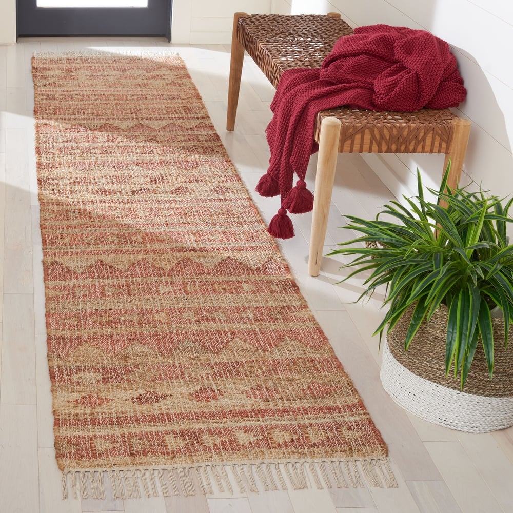 SAFAVIEH Handmade Kilim Antjelina Bohemian Jute Fringe Rug