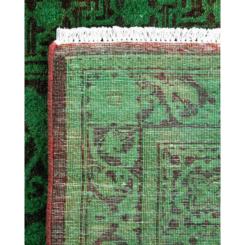 Contemporary Overdyed Wool Hand Knotted Runner - 2' 6" x 8' 9"