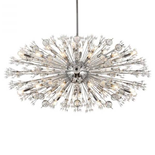 slide 1 of 1, Elegant Lighting 2550D48 Vera 38 Light 48" Wide Pendant Chrome