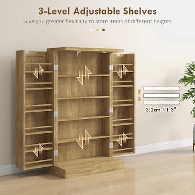 Freestanding Kitchen Pantry Storage Cabinet