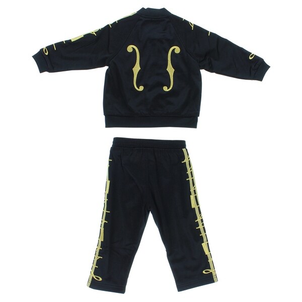 black and gold adidas tracksuit infant