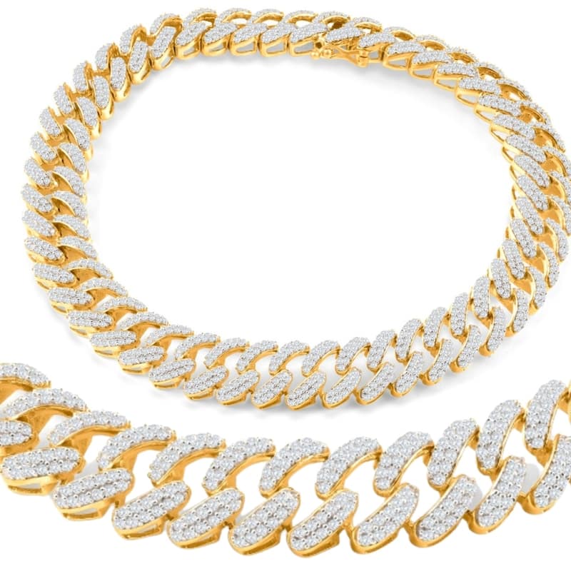 4.42Ct Men's VS Lab Diamond Cuban 8.5" Bracelet White Gold 26 Grams 9.6mm