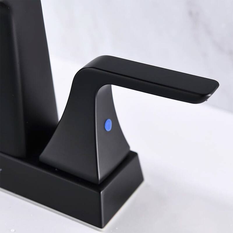 4" Centerset Waterfall Bath Lavatory Faucet with Pop Up Sink Drain