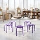 preview thumbnail 16 of 43, Stacking Stools Portable with Metal Frame Stack Nesting Stools ColorfulStackable Bar Stools Chairs (Set of 6 or 8)