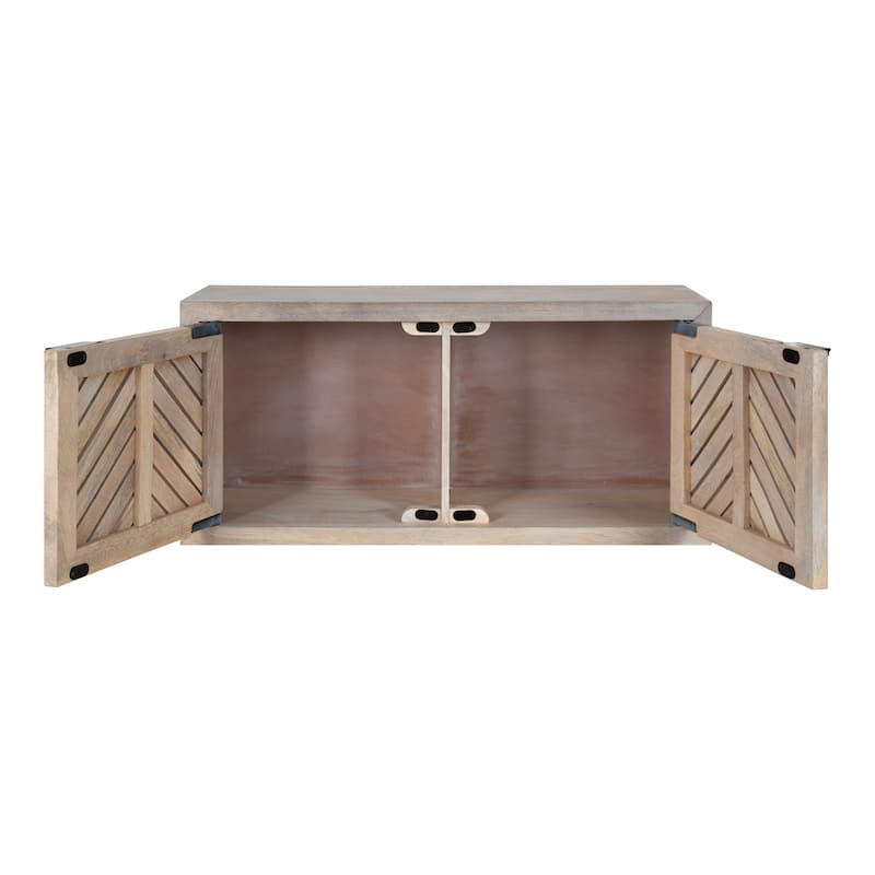Kate and Laurel Mezzeta Decorative Wood Wall Cabinet