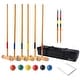 preview thumbnail 1 of 7, GSE™ Deluxe 6-Player Player Croquet Set with 6 Mallets & Croquet Balls, 9 Wickets, 2 Stakes and a Carrying Case - Croquet Set 16 Years and Up - Croquet Set