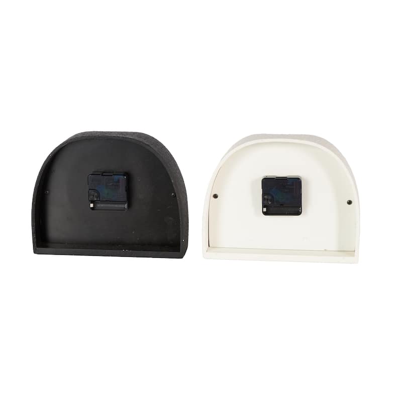 Metal Textured Clock with Gold Accents - Set of 2 Multi Colored - Roche River Decor