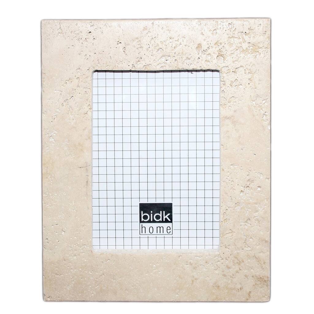 Travertine Picture Frame - for 5" x 7" Photo - Beige