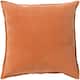 Harrell 18-inch Velvet Throw Pillow - Cover Only - Burnt Orange