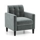 preview thumbnail 1 of 8, Costway 1/2 PCS Mid Century Modern Velvet Accent Chair with Tufted 1 PCS