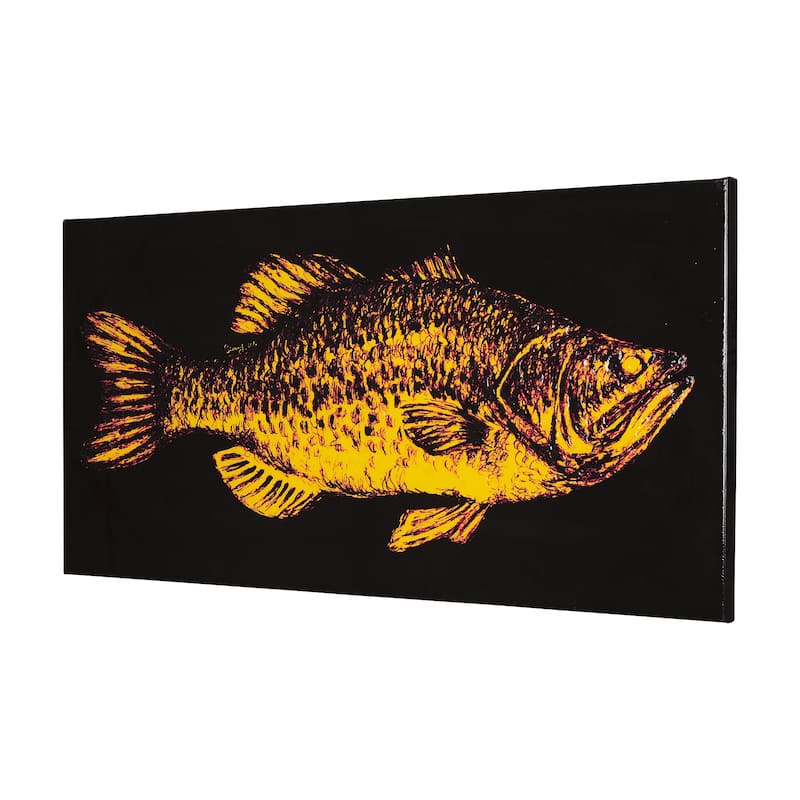Largemouth Bass Orange (30 x 60) Canvas Art Print