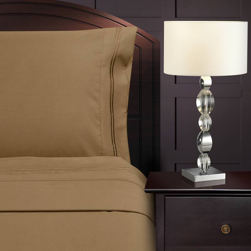 Superior Wrinkle Resistant Embroidered Microfiber Bed Sheet Set