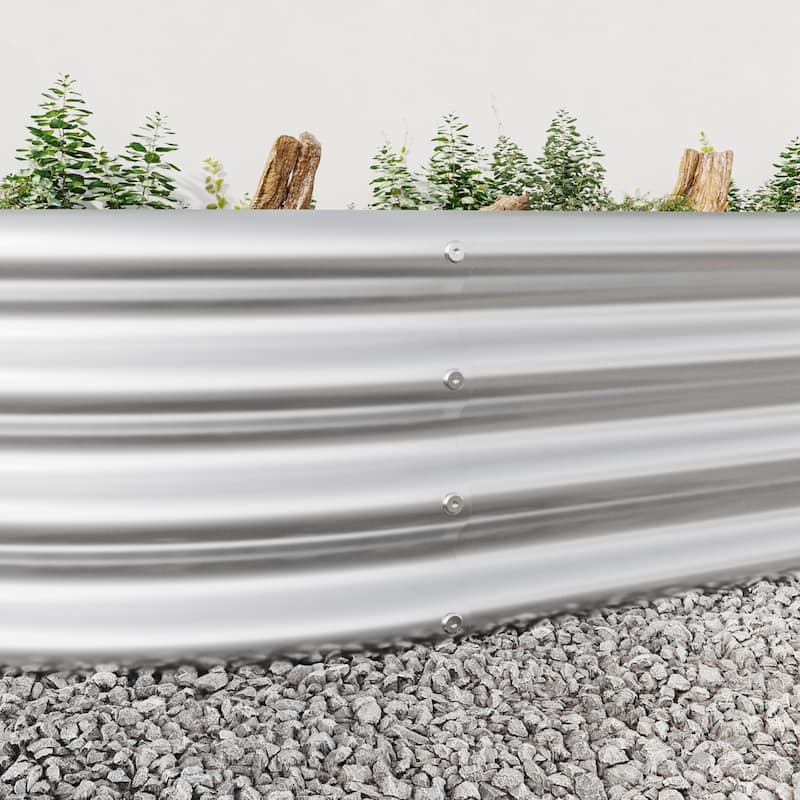 Oval Large Metal Raised Planter Bed