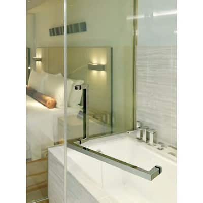 CEL Square Tubing 8" Pull Handle with 18" Towel Bar Comb Sets for Shower Door - 8" x 18"