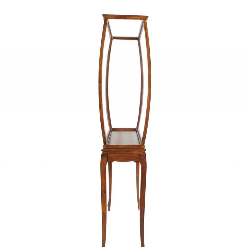 HomeRoots 15" Brown And Clear Glass Standard Display Stand - 14.5