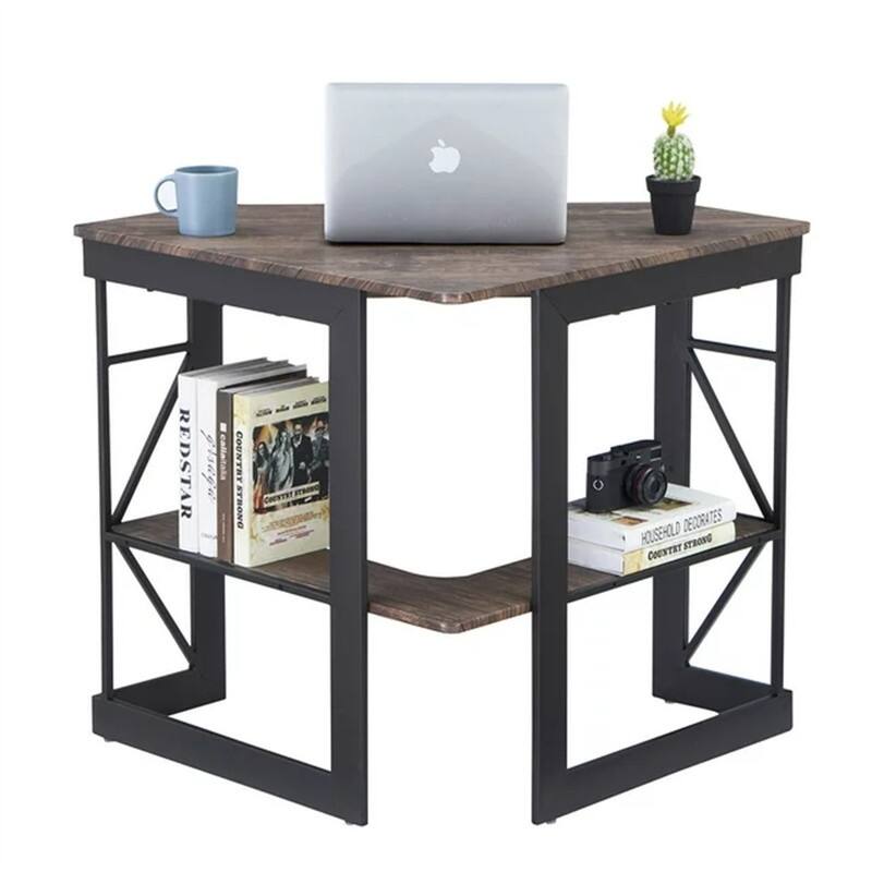 Corner Computer Desk with Keyboard Tray