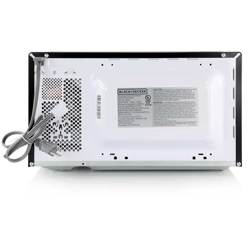 700W Digital Microwave Oven With Turntable in Stainless Steel Silver