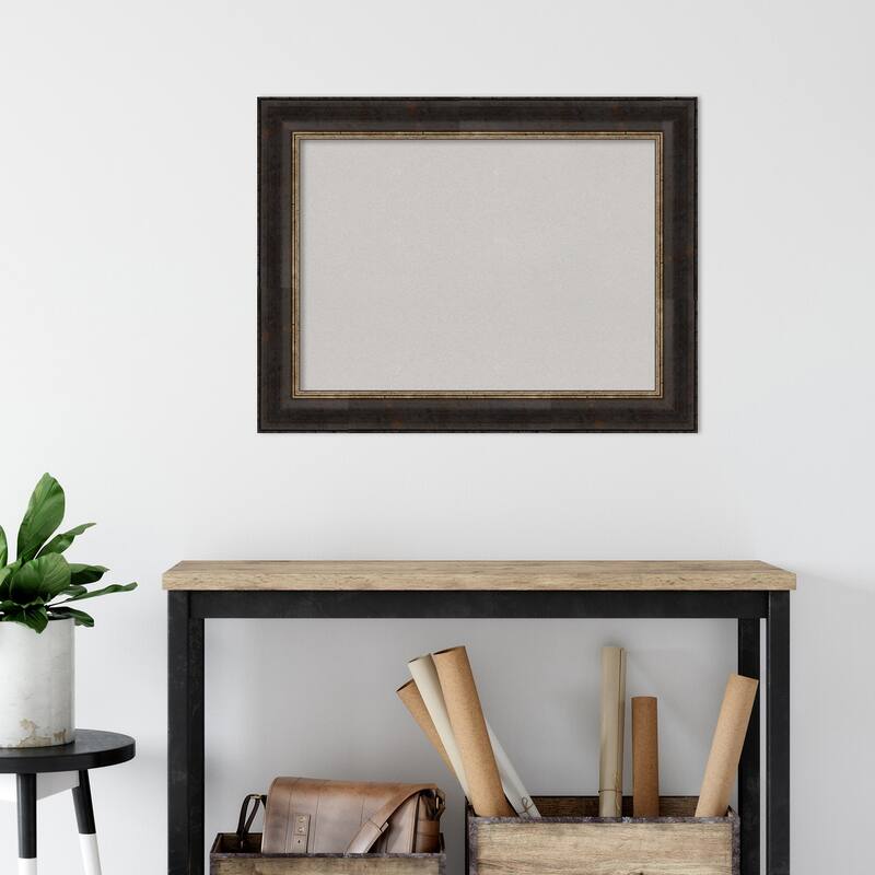 Varied Black Framed Grey Corkboard Bulletin Board