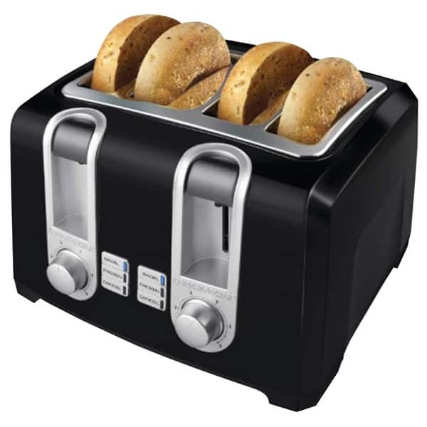 Spectrum Brands T4569b Black & Decker 4 Slice Bagel Toaster - Black ...