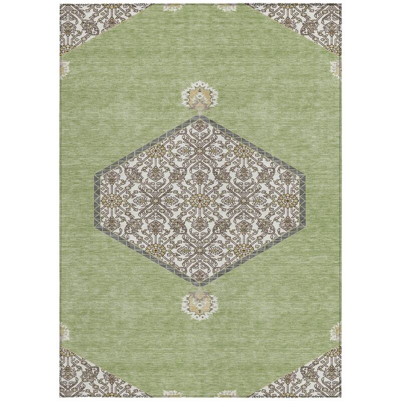HomeRoots Oriental Traditional Rectangle Outdoor Rug