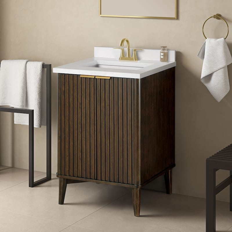 Gabi Bathroom Vanity with White Engineered Stone Top