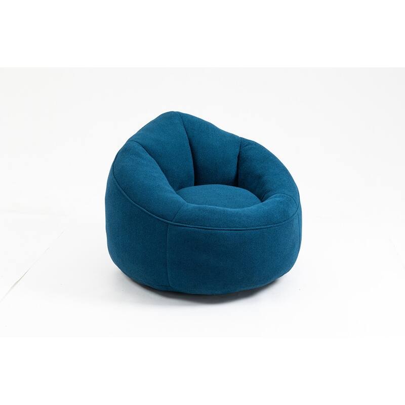 Bean Bag Chair w/Foot Stool in Multiple Colors, Giant Foam-Filled Furniture-Maximum Comfort Bean Bag