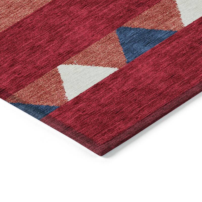 Machine Washable Indoor/ Outdoor Global Boho Chantille Rug