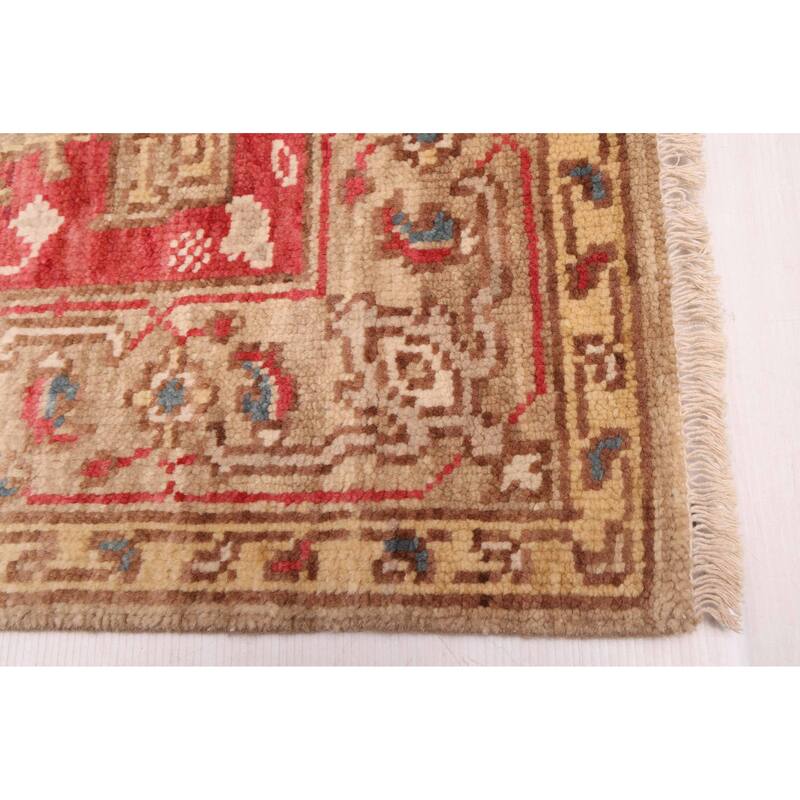 ECARPETGALLERY Hand-knotted Jules Serapi Red Wool Rug - 4'2 x 5'11