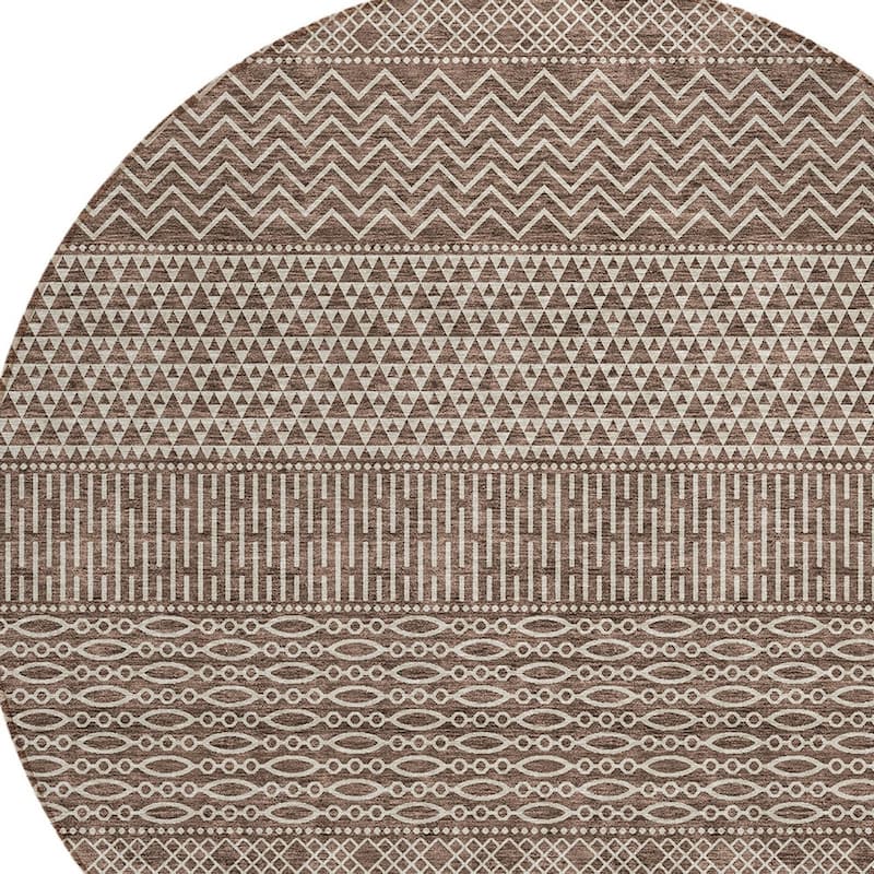 HomeRoots Chevron Modern Rectangle Outdoor Rug