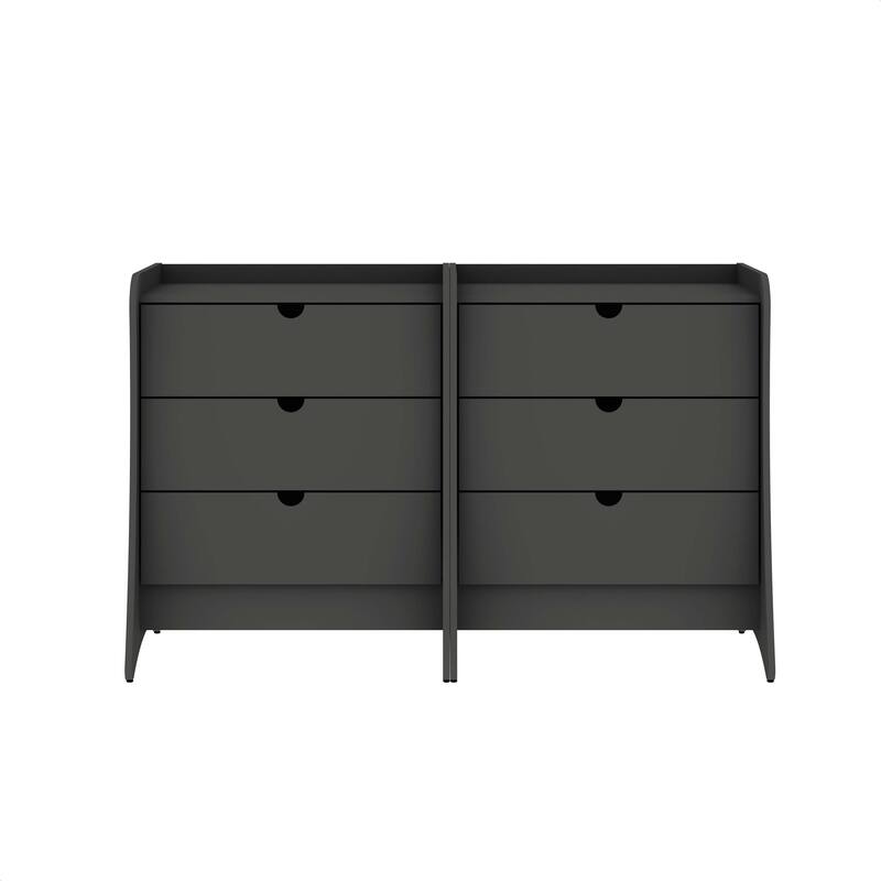 Manhattan Comfort Coney Mid-Century Modern 3-Drawer Dresser Set of 2