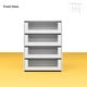 preview thumbnail 9 of 20, HOMELAVY Glass-Top Closet Organizer White Dressing Island Ample Storage Dresser Cabinets