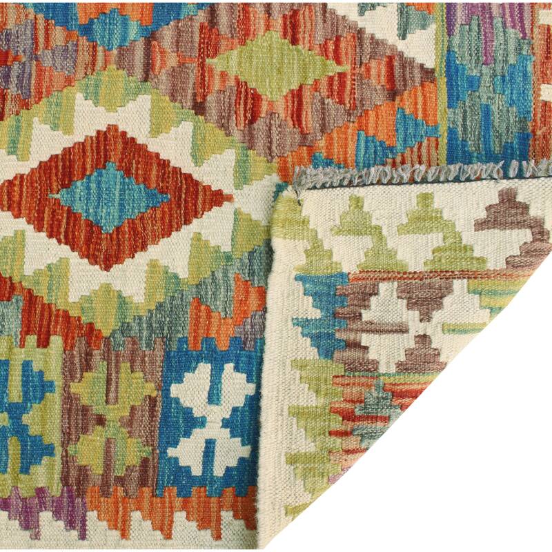 Flatweave Zoda Red/Ivory Rug - 3'2" x 5'0"