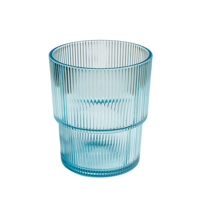 Abode Homewares Fine Ribbed Acrylic Drinking Glass - Set of 6
